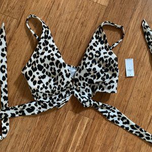 Leopard Print Bikini Top- NWT/Never Worn